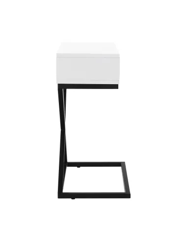 Noptieră/Măsuță Auxiliară VIRED, dormitor/living, 50x60x30 cm, MDF cu folie PVC și metal | MobilaOK