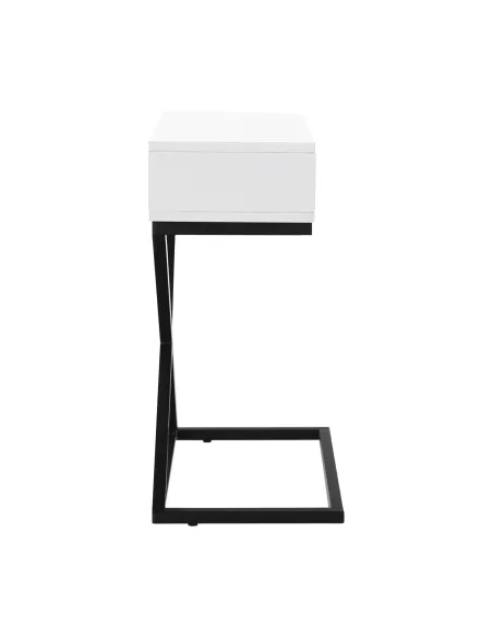 Noptieră/Măsuță Auxiliară VIRED, dormitor/living, 50x60x30 cm, MDF cu folie PVC și metal | MobilaOK