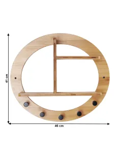 Raft, ARTID TYP 1, hol/baie/dormitor, 46x10x41 cm, Bambus natural | MobilaOK 2