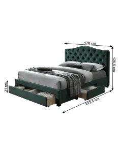 Pat KONDELA dormitor 160x200 catifea Velvet | MobilaOK 2