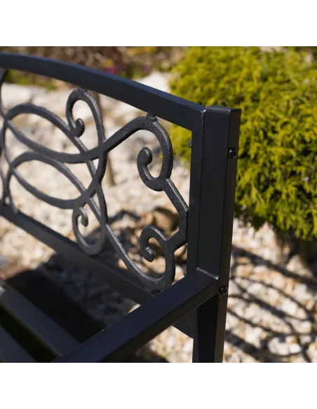 Bancă de grădină VENDA, exterior, 127x60x85 cm, Metal | MobilaOK