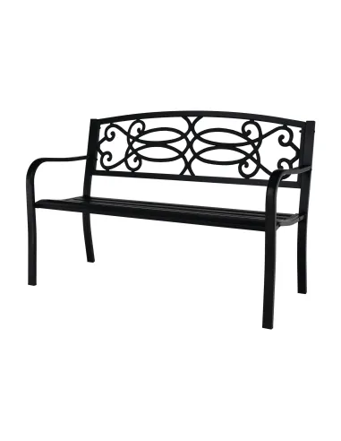 Bancă de grădină VENDA, exterior, 127x60x85 cm, Metal | MobilaOK