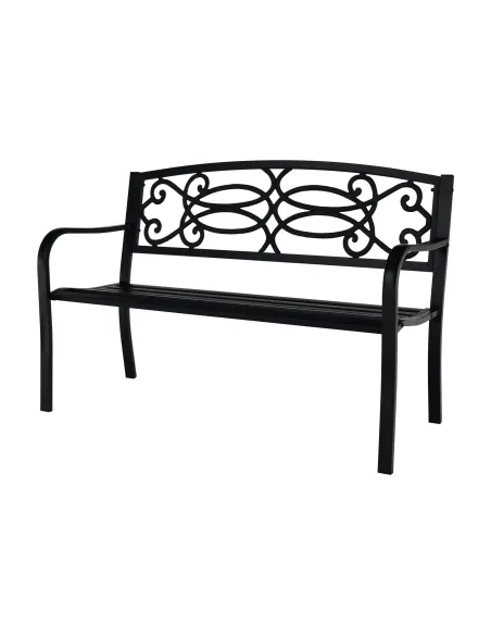 Bancă de grădină VENDA, exterior, 127x60x85 cm, Metal | MobilaOK