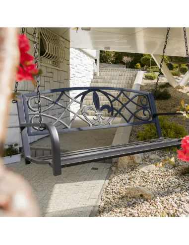 Leagăn ABEA, grădină/balcon/interior, 127x56x52 cm, Oțel | MobilaOK