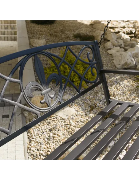 Leagăn ABEA, grădină/balcon/interior, 127x56x52 cm, Oțel | MobilaOK