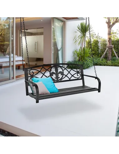 Leagăn ABEA, grădină/balcon/interior, 127x56x52 cm, Oțel | MobilaOK