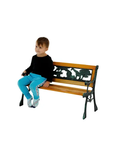 Bancă pentru copii, NADAZA, dormitor/copii, 82x40x48 cm, PAL, oțel, plastic | MobilaOK