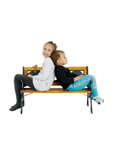 Bancă pentru copii, NADAZA, dormitor/copii, 82x40x48 cm, PAL, oțel, plastic | MobilaOK