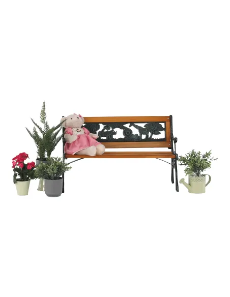 Bancă pentru copii, NADAZA, dormitor/copii, 82x40x48 cm, PAL, oțel, plastic | MobilaOK