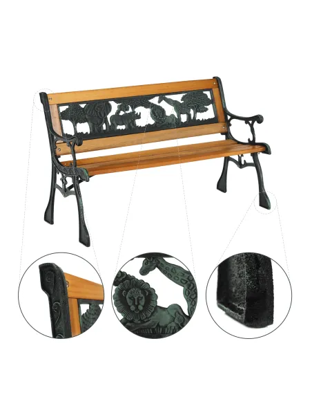 Bancă pentru copii, NADAZA, dormitor/copii, 82x40x48 cm, PAL, oțel, plastic | MobilaOK