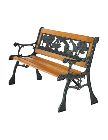 Bancă pentru copii, NADAZA, dormitor/copii, 82x40x48 cm, PAL, oțel, plastic | MobilaOK