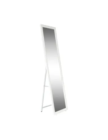 Oglindă de podea, alb/ornament auriu, LAVAL | MobilaOK