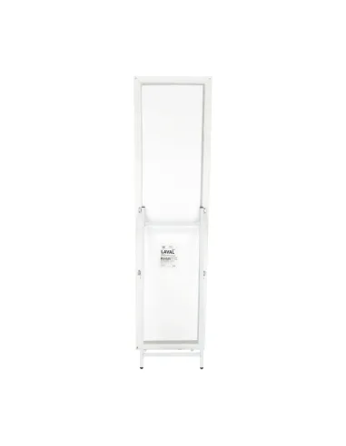 Oglindă de podea, alb/ornament auriu, LAVAL | MobilaOK
