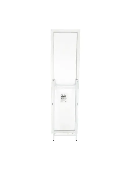 Oglindă de podea, alb/ornament auriu, LAVAL | MobilaOK