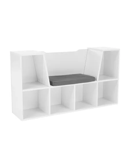 Bibliotecă cu scaune FERIA pentru copii, 112x27x61 cm, PAL melaminat | MobilaOK