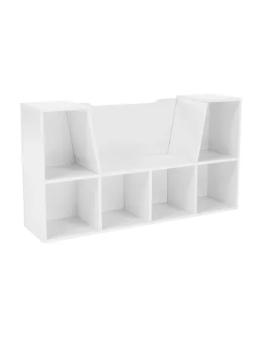 Bibliotecă cu scaune FERIA pentru copii, 112x27x61 cm, PAL melaminat | MobilaOK