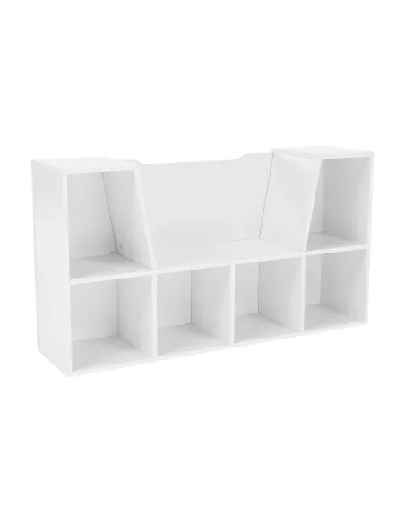 Bibliotecă cu scaune FERIA pentru copii, 112x27x61 cm, PAL melaminat | MobilaOK