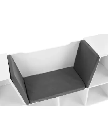 Bibliotecă cu scaune FERIA pentru copii, 112x27x61 cm, PAL melaminat | MobilaOK