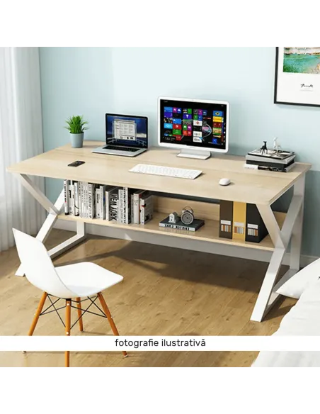 Birou TARCAL 80 pentru birou, 80x72x40 cm, MDF laminat și metal | MobilaOK