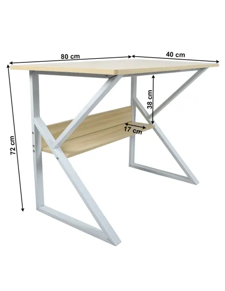 Birou TARCAL 80 pentru birou, 80x72x40 cm, MDF laminat și metal | MobilaOK
