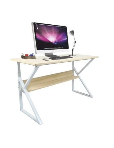 Birou TARCAL 100, home office, 100x72x60 cm, MDF laminat și metal | MobilaOK