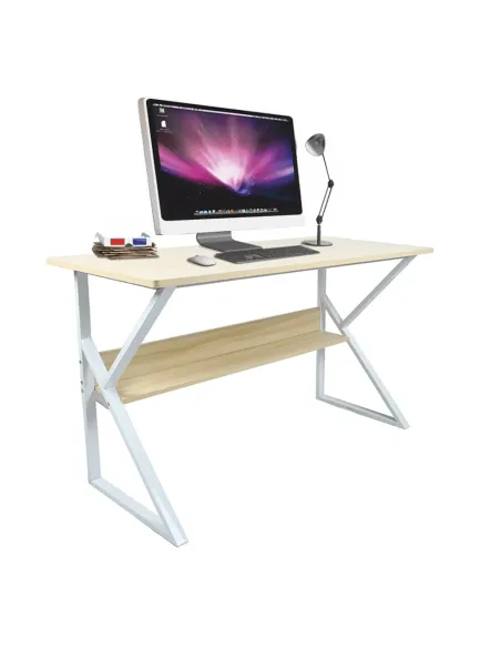 Birou TARCAL 100, home office, 100x72x60 cm, MDF laminat și metal | MobilaOK