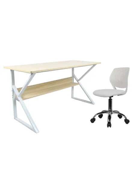 Birou TARCAL 100, home office, 100x72x60 cm, MDF laminat și metal | MobilaOK