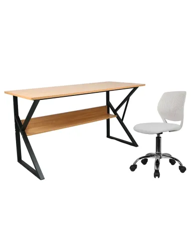 Birou TARCAL 100 pentru birou/home office, 100x72x60 cm, din MDF laminat și metal | MobilaOK