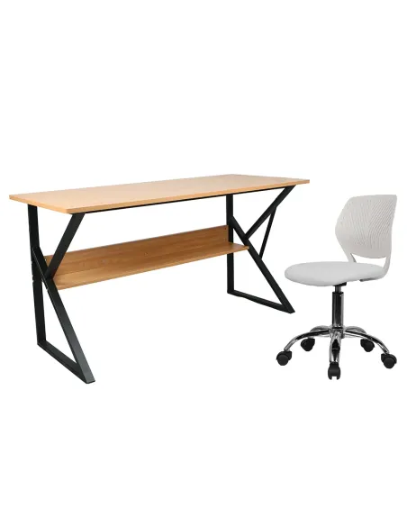 Birou TARCAL 100 pentru birou/home office, 100x72x60 cm, din MDF laminat și metal | MobilaOK