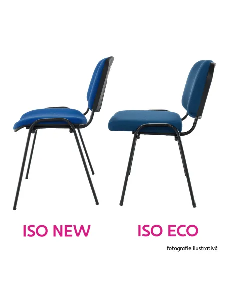 Scaun de birou ISO ECO, gri, birou, 53.5x43x78 cm, textil/metal | MobilaOK