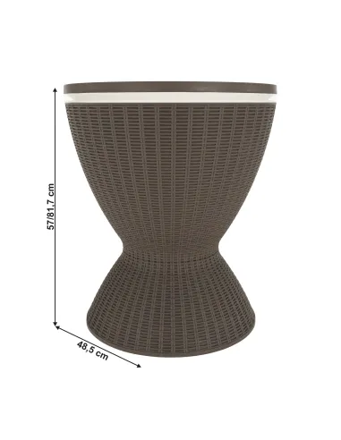 Masă de răcire FABIR, grădină, Ø48.5x57/81.7 cm, Plastic | MobilaOK