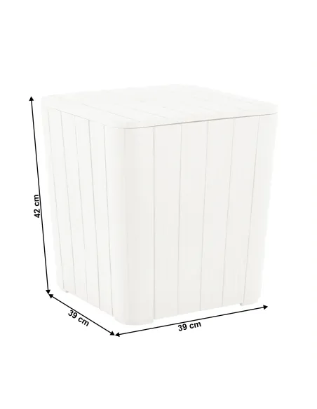 Cutie de depozitare IBLIS, gradina/terasa, 39x39x42 cm, Plastic | MobilaOK
