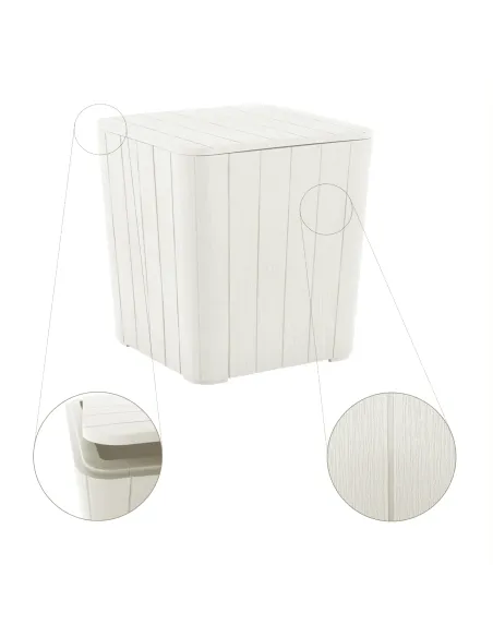 Cutie de depozitare IBLIS, gradina/terasa, 39x39x42 cm, Plastic | MobilaOK