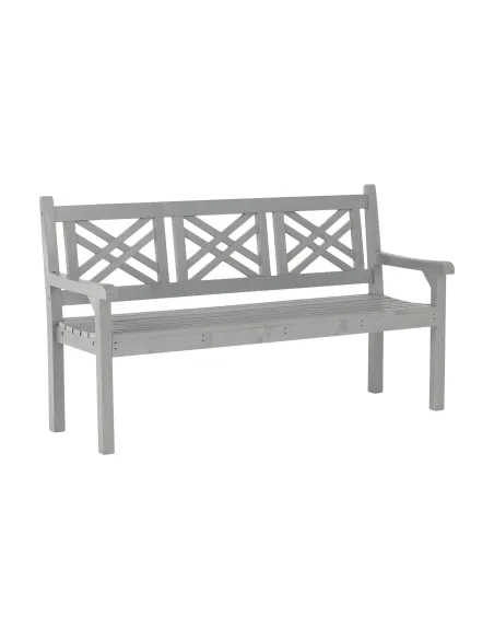 Bancă de grădină FABLA, exterior, 150 cm, Lemn, gri | MobilaOK