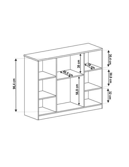 Comodă TEDY TYP T14 pentru dormitor, 140x44x110 cm, din PAL melaminat, MDF înfoliat și mânere metalice | MobilaOK