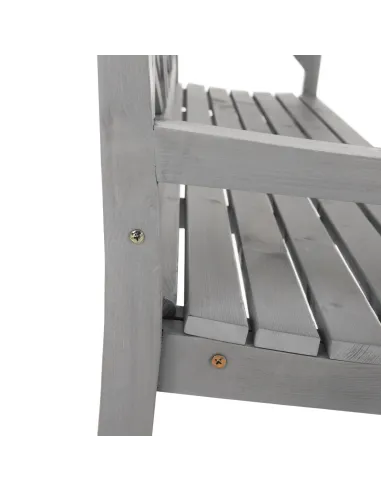 Bancă de grădină FABLA, exterior, 150 cm, Lemn, gri | MobilaOK