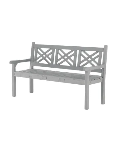 Bancă de grădină FABLA, exterior, 150 cm, Lemn, gri | MobilaOK