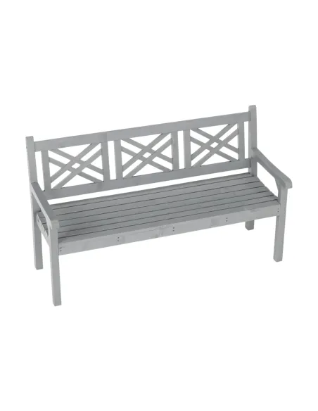 Bancă de grădină FABLA, exterior, 150 cm, Lemn, gri | MobilaOK