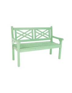Bancă de grădină FABLA, terasă/grădină, 124x58x88 cm, Lemn, culoare neo mentă | MobilaOK
