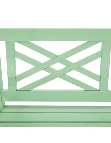 Bancă de grădină FABLA, terasă/grădină, 124x58x88 cm, Lemn, culoare neo mentă | MobilaOK