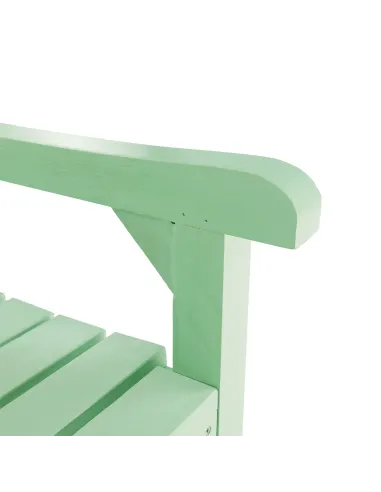 Bancă de grădină FABLA, terasă/grădină, 124x58x88 cm, Lemn, culoare neo mentă | MobilaOK