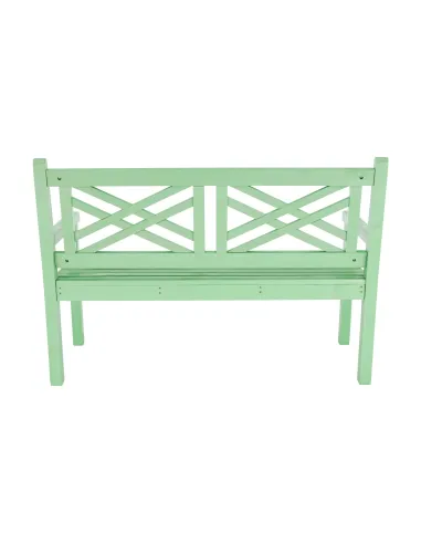 Bancă de grădină FABLA, terasă/grădină, 124x58x88 cm, Lemn, culoare neo mentă | MobilaOK