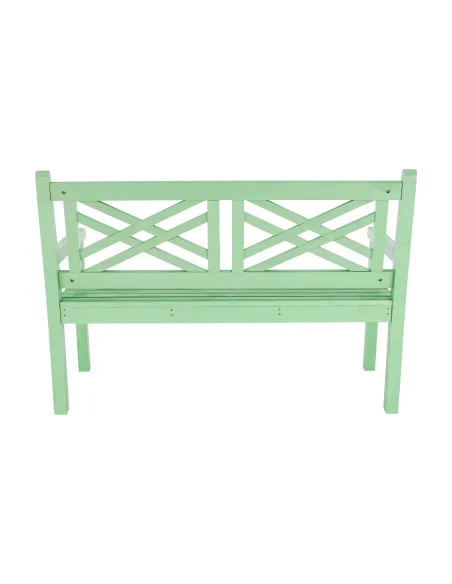 Bancă de grădină FABLA, terasă/grădină, 124x58x88 cm, Lemn, culoare neo mentă | MobilaOK