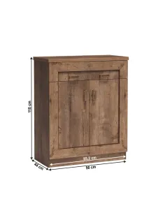 Comodă TEDY TYP T2 pentru dormitor, 90x44x110 cm, din PAL melaminat și MDF înfoliat | MobilaOK 2