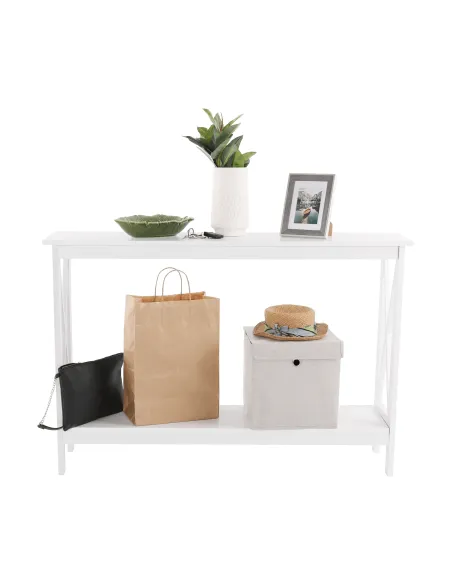 Consolă APOLOS living 120x30x80 cm MDF alb | MobilaOK