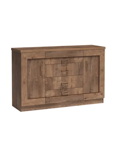 Comodă TEDY T6, dormitor/hol, 140x44x90 cm, PAL melaminat, ABS, MDF înfoliat | MobilaOK