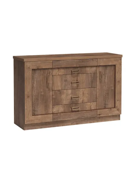 Comodă TEDY T6, dormitor/hol, 140x44x90 cm, PAL melaminat, ABS, MDF înfoliat | MobilaOK