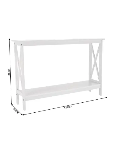 Consolă APOLOS living 120x30x80 cm MDF alb | MobilaOK