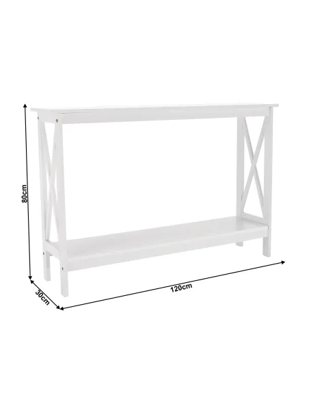 Consolă APOLOS living 120x30x80 cm MDF alb | MobilaOK