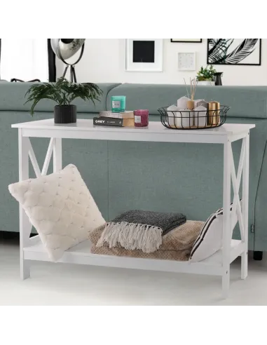 Consolă APOLOS living 120x30x80 cm MDF alb | MobilaOK